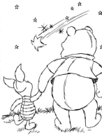 A coloring page of winnie the pooh - group